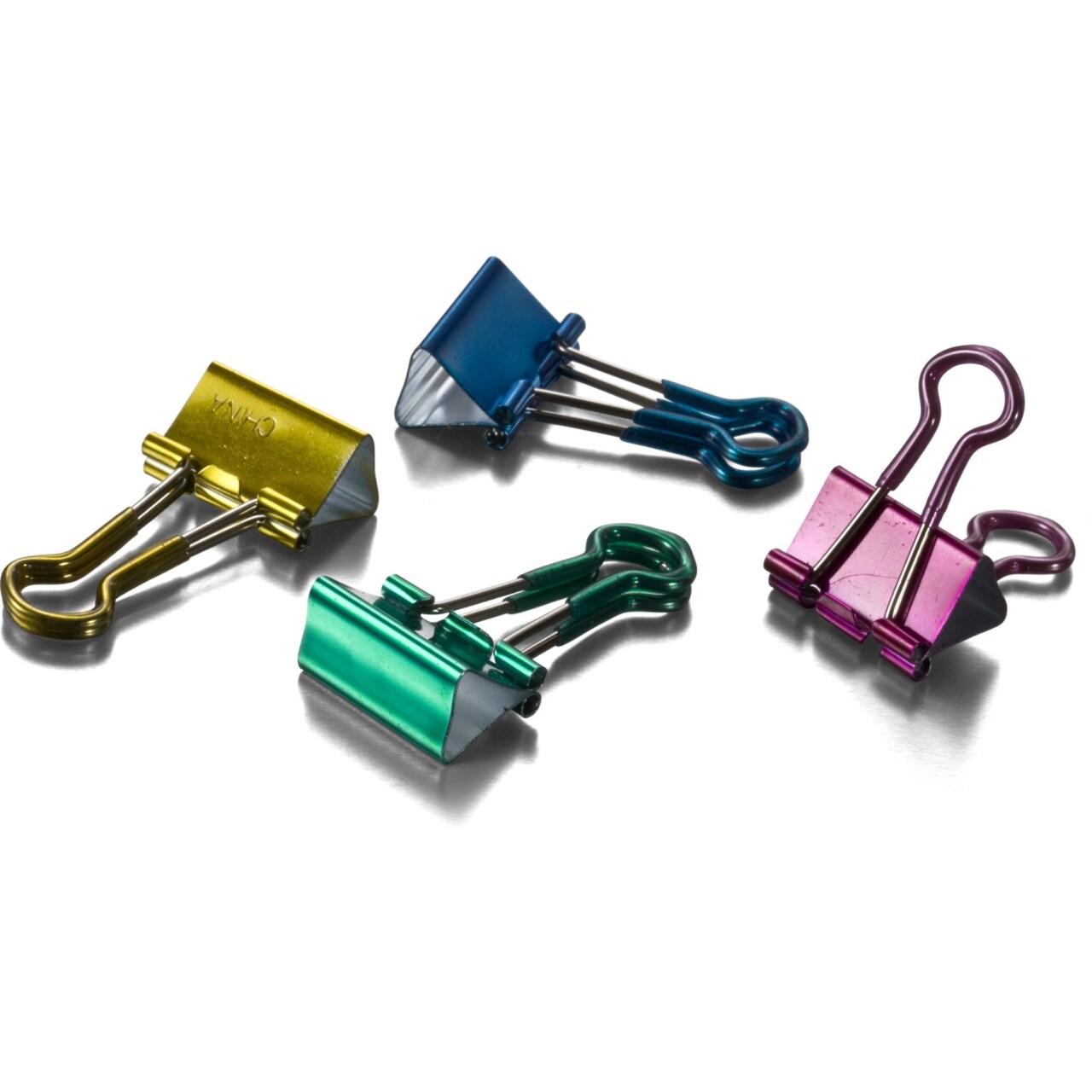 Officemate Easy Grip Binder Clips, Metallic, Small, Pack of 24
